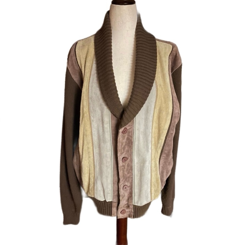 Repage ~ Men’s Large ~ Vintage ~ Retro ~ Brown/Beige ~ Suede Leather ~ Jacket
